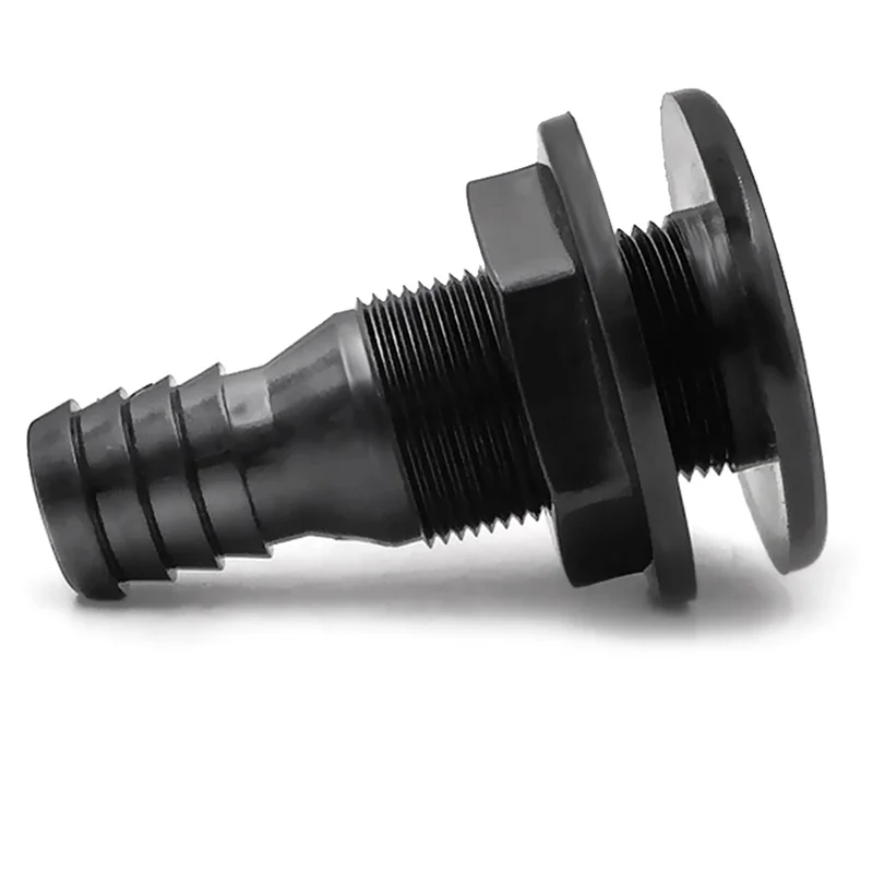 Universall 2X 3/4 Inch Hose Plastic Thru-Hull Fitting Bilge Pump Drain Vent Hose Fitting For Boats Marine Yacht RV Camper Truck