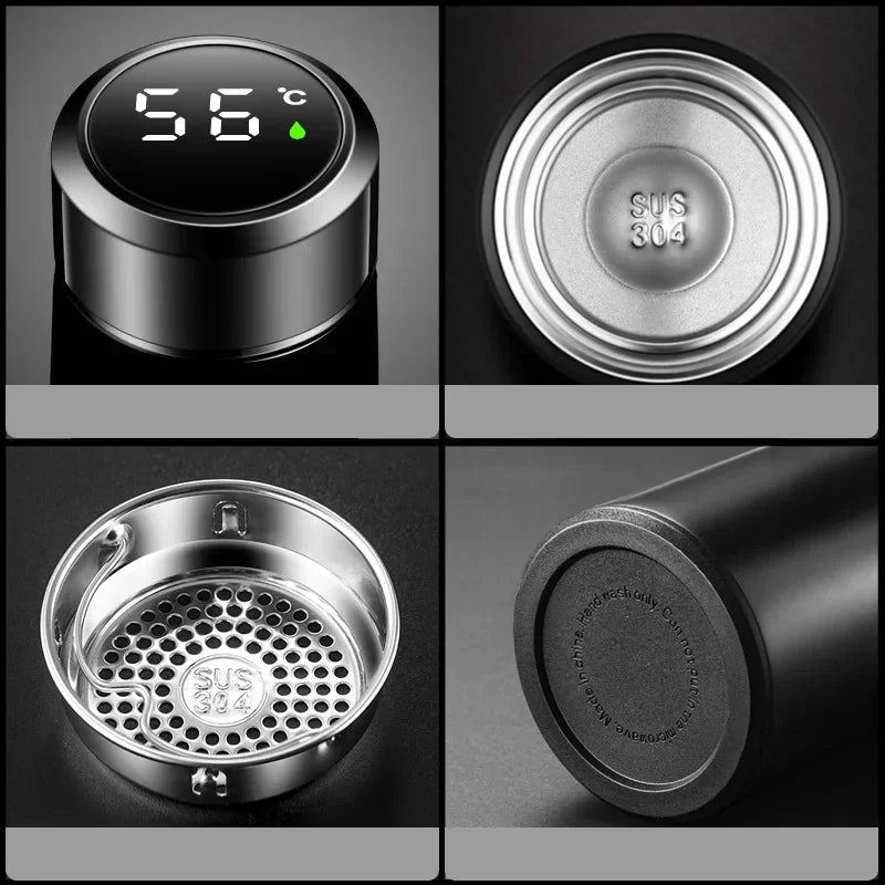 New 500ML Smart Thermos Cup Water Bottle LED Digital Temperature Display Stainless Steel Thermos Cup Smart Cup
