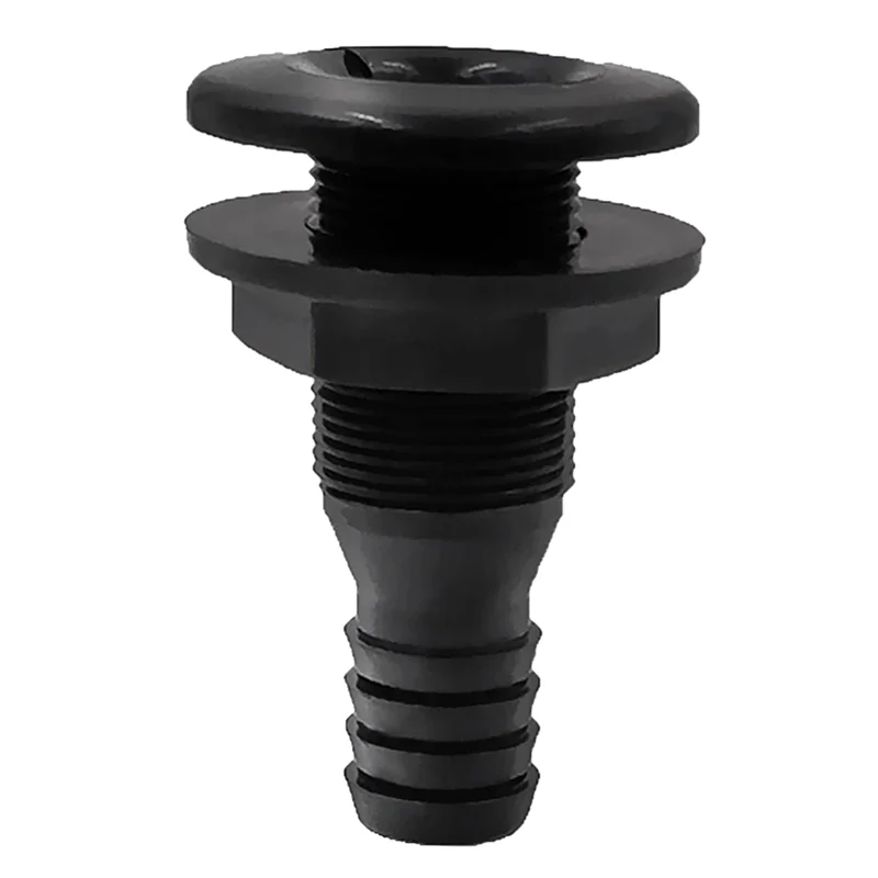 Universall 2X 3/4 Inch Hose Plastic Thru-Hull Fitting Bilge Pump Drain Vent Hose Fitting For Boats Marine Yacht RV Camper Truck