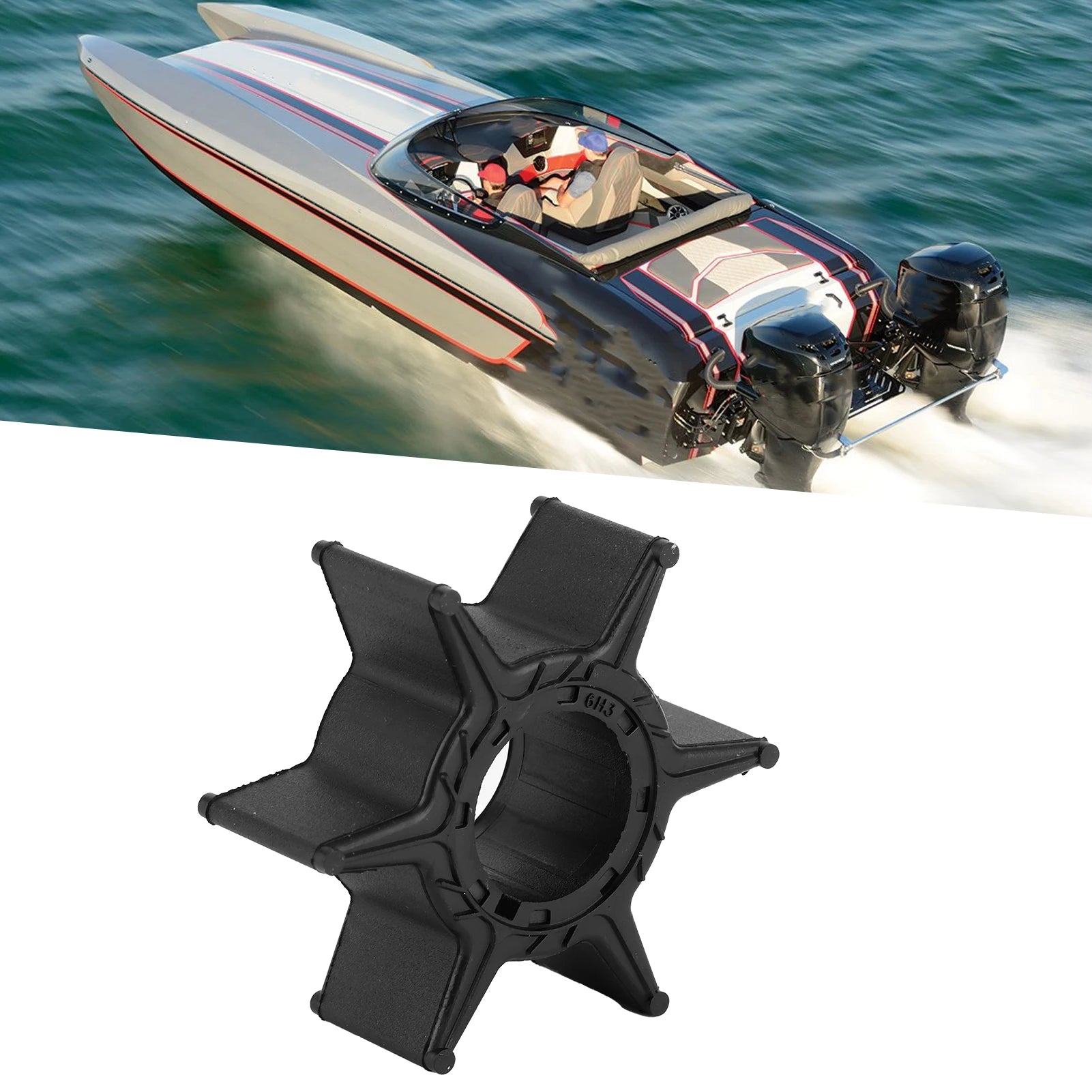 Boats Water Pump Impeller 6h3-44352-00 Replacement For Yamaha outboard 40 50 60 hp 2 & 4 Stroke Water Pump Marine Accessories